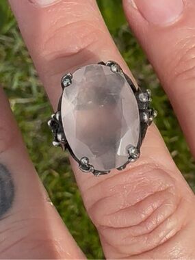 Retired Bloodmilk Rose Quartz Mini Persephone Ring size 6